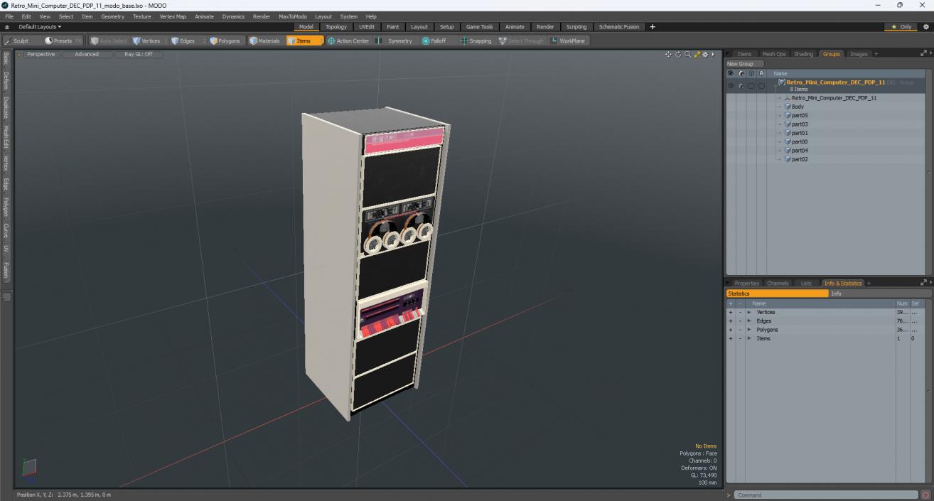 3D model Retro Mini Computer DEC PDP 12