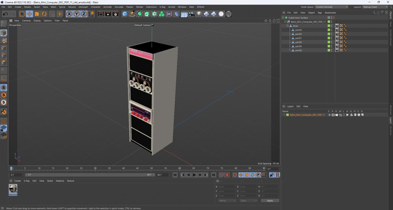 3D model Retro Mini Computer DEC PDP 12