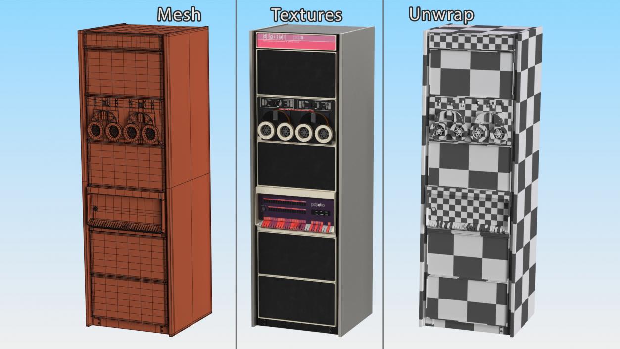 3D model Retro Mini Computer DEC PDP 12