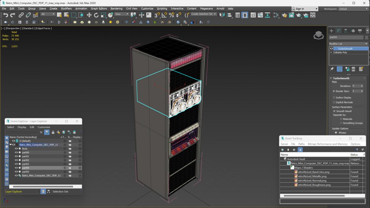 3D model Retro Mini Computer DEC PDP 12