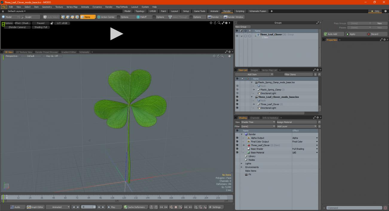 Three Leaf Clover 3D