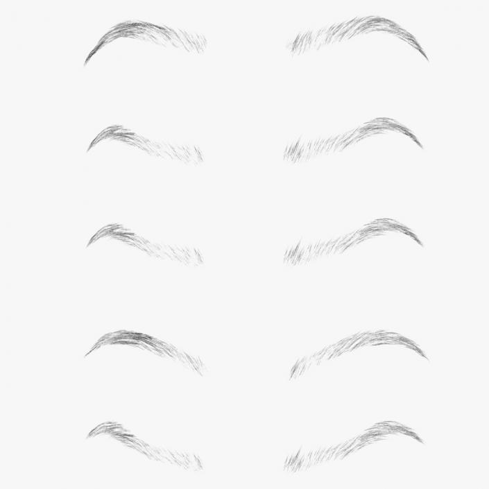 3D Eyebrows Shapes Set 2