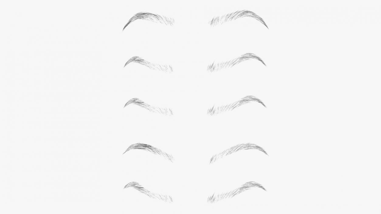 3D Eyebrows Shapes Set 2