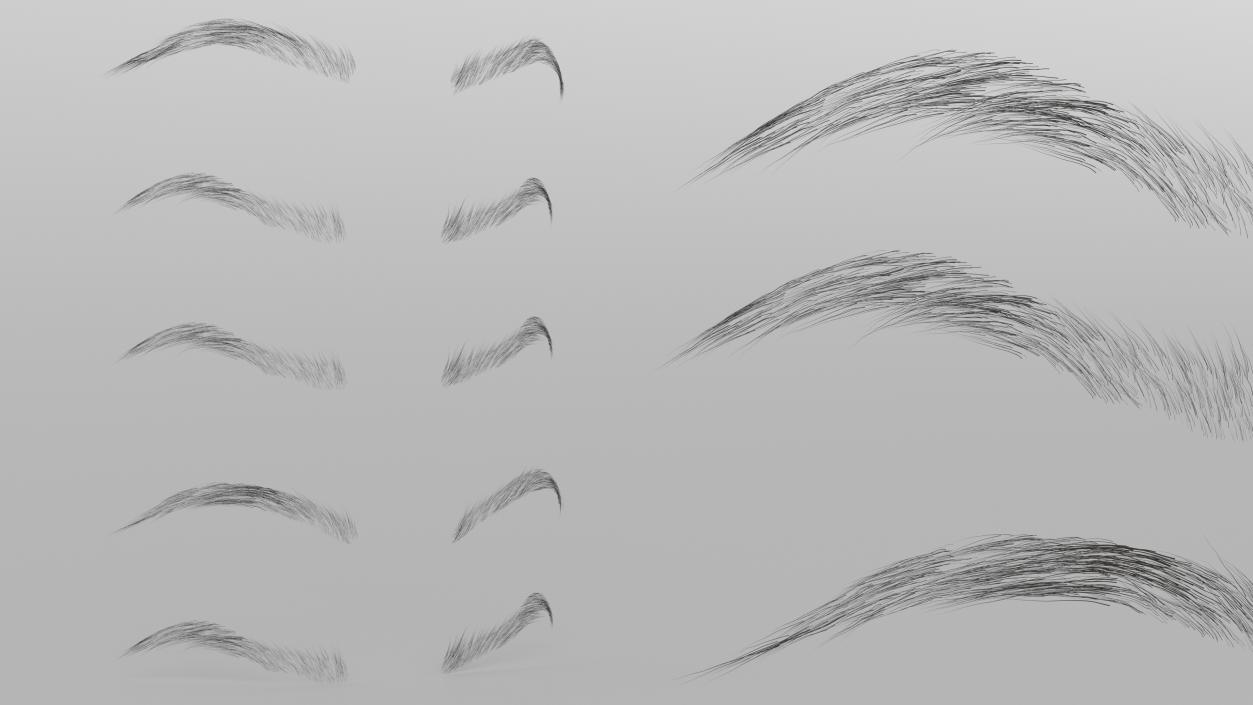 3D Eyebrows Shapes Set 2