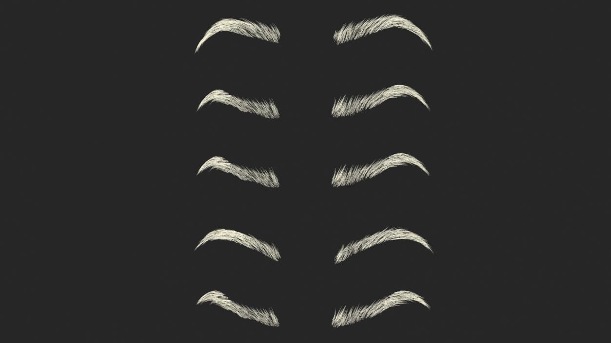 3D Eyebrows Shapes Set 2