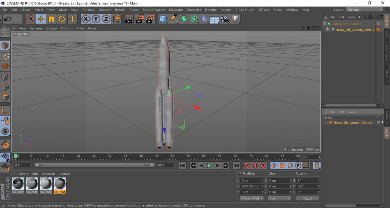 3D model Heavy Lift Launch Vehicle