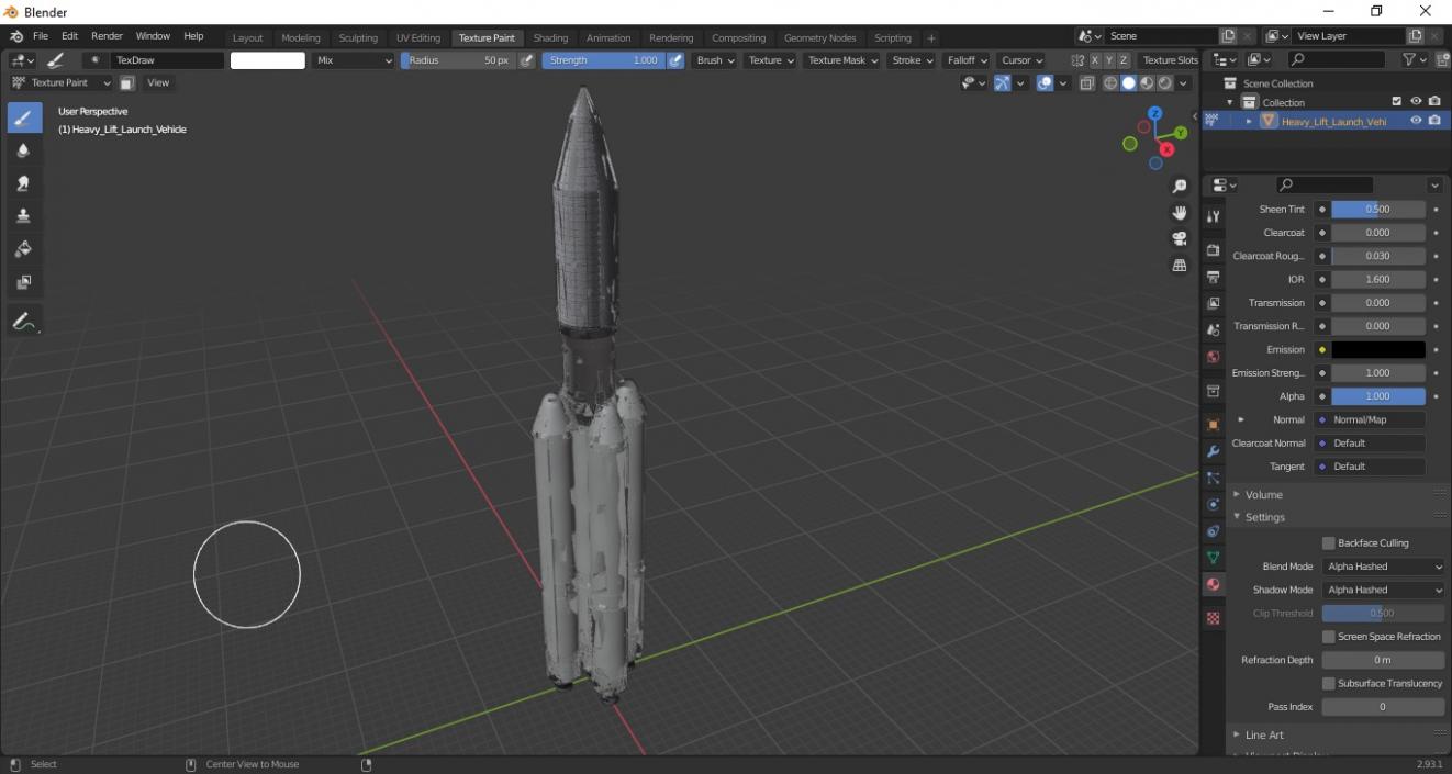 3D model Heavy Lift Launch Vehicle