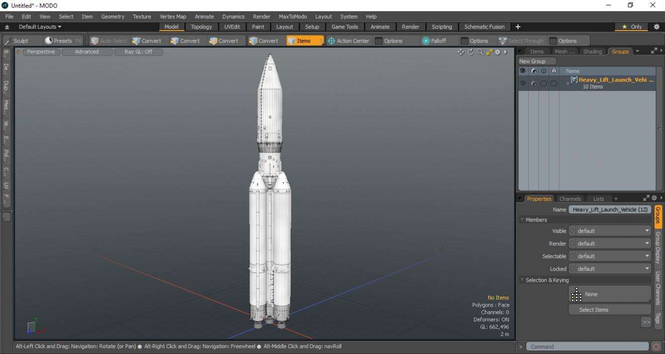 3D model Heavy Lift Launch Vehicle