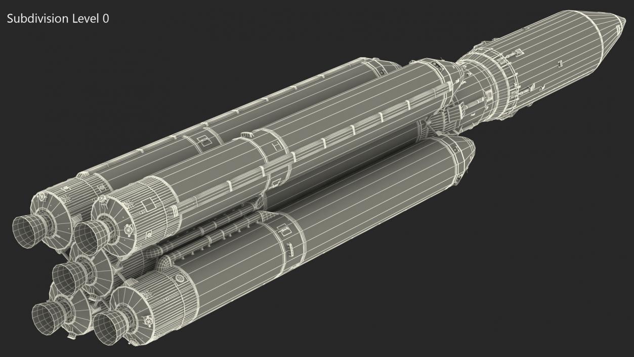 3D model Heavy Lift Launch Vehicle