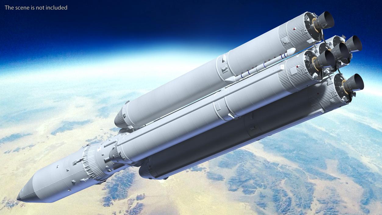 3D model Heavy Lift Launch Vehicle