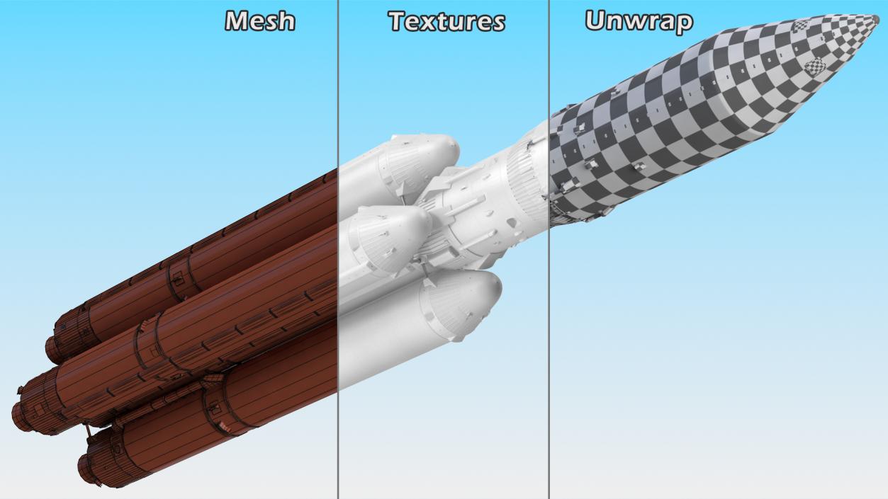 3D model Heavy Lift Launch Vehicle