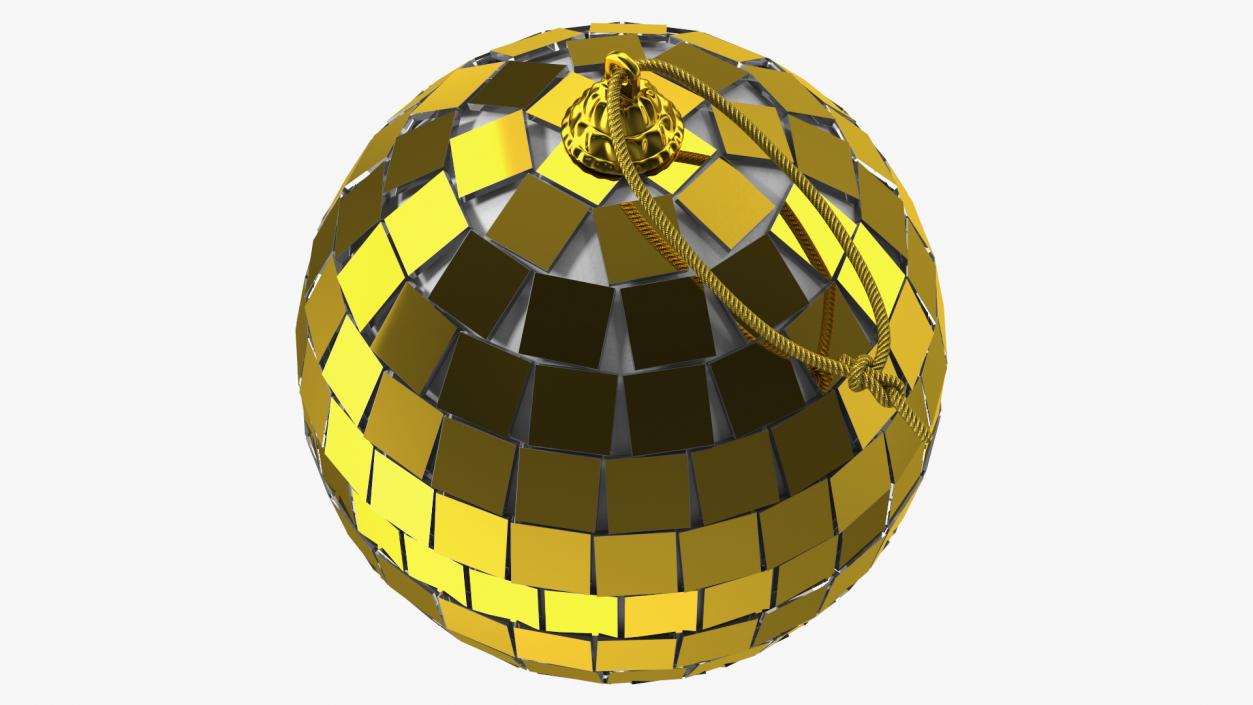 Small Christmas Tree Discoball Golden 3D