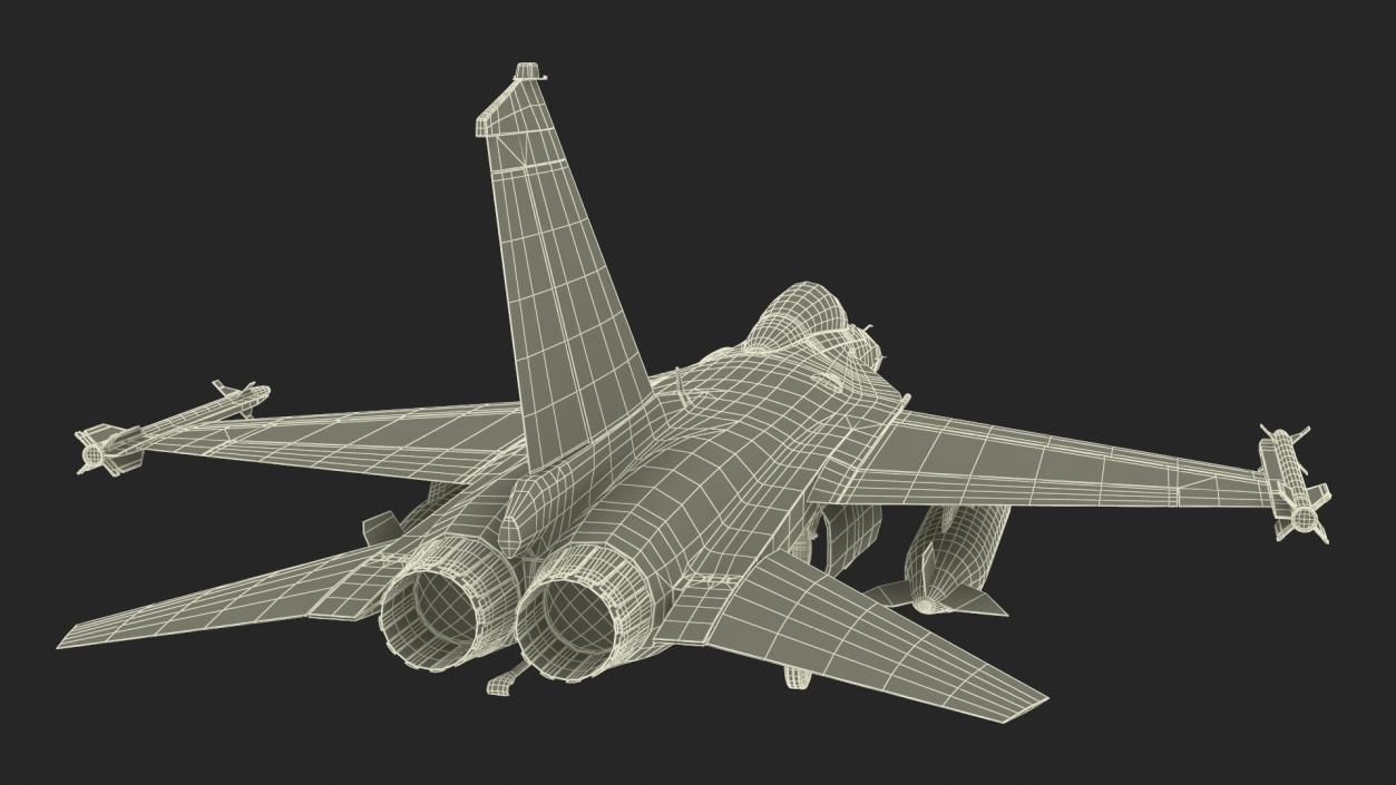 3D Combat Interceptor Fighter Jet Simplified