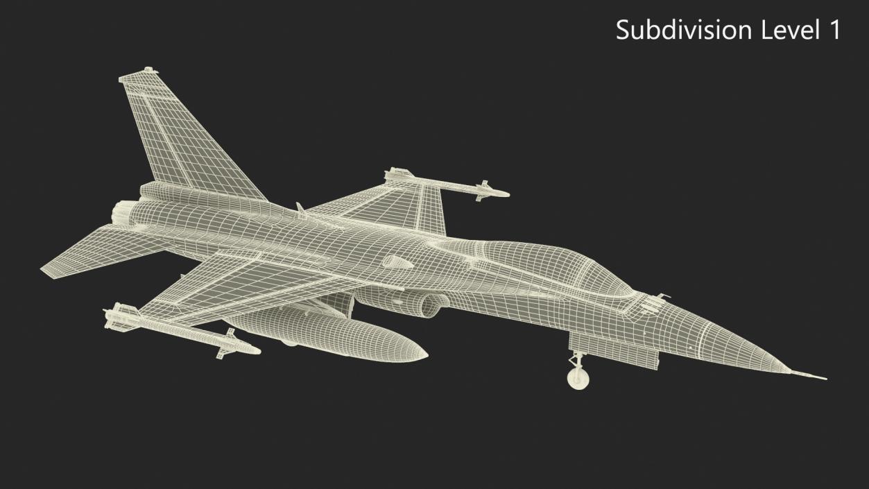 3D Combat Interceptor Fighter Jet Simplified