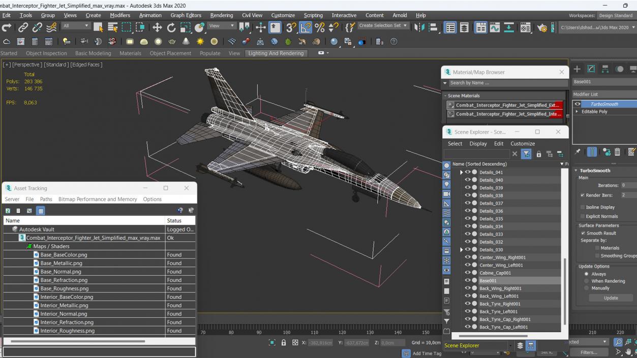 3D Combat Interceptor Fighter Jet Simplified