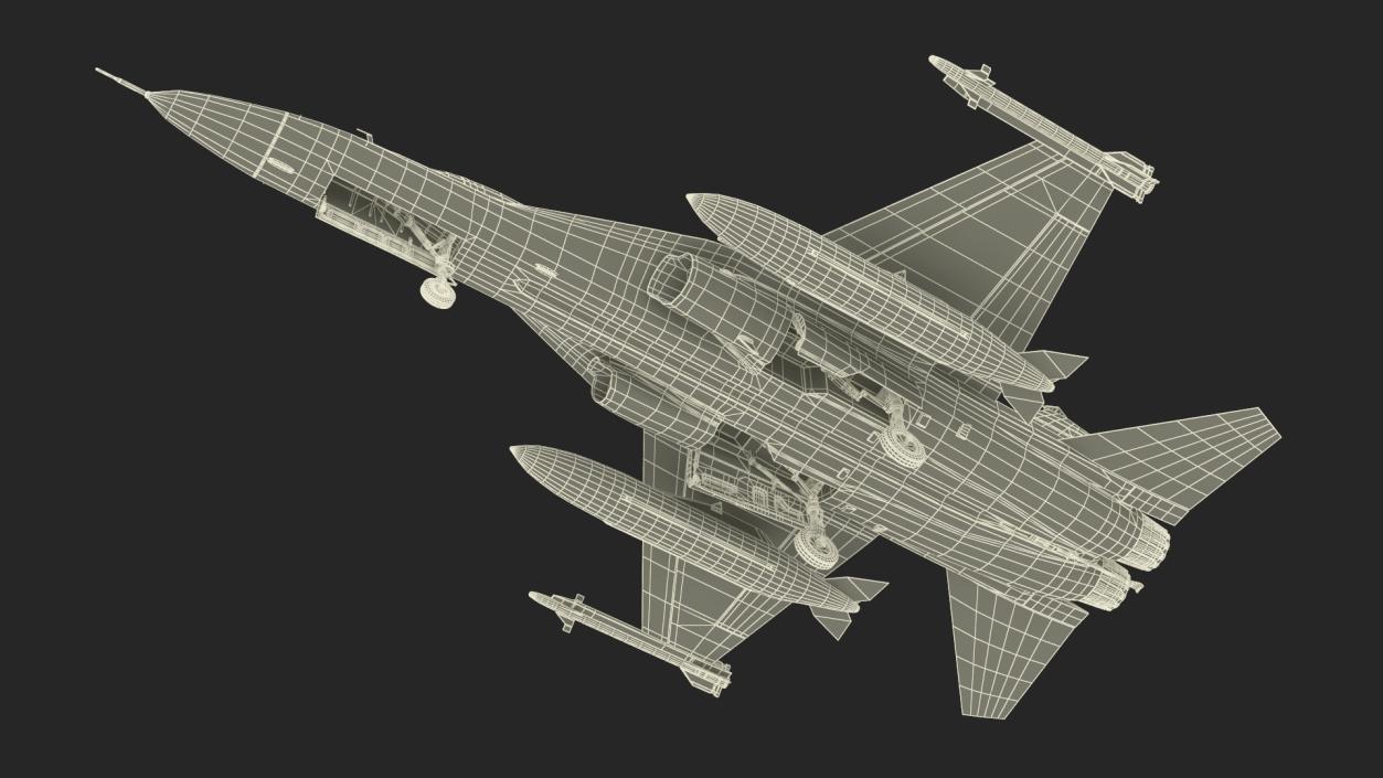 3D Combat Interceptor Fighter Jet Simplified