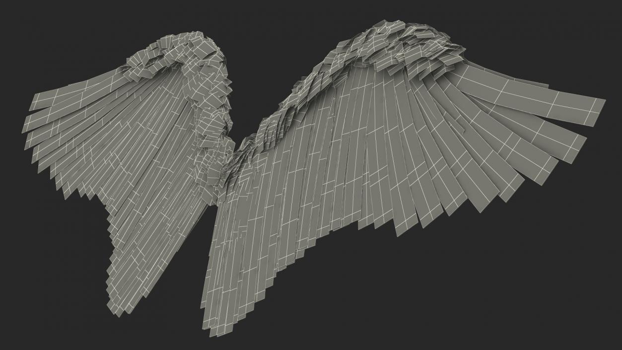 Angel Wings White 3D