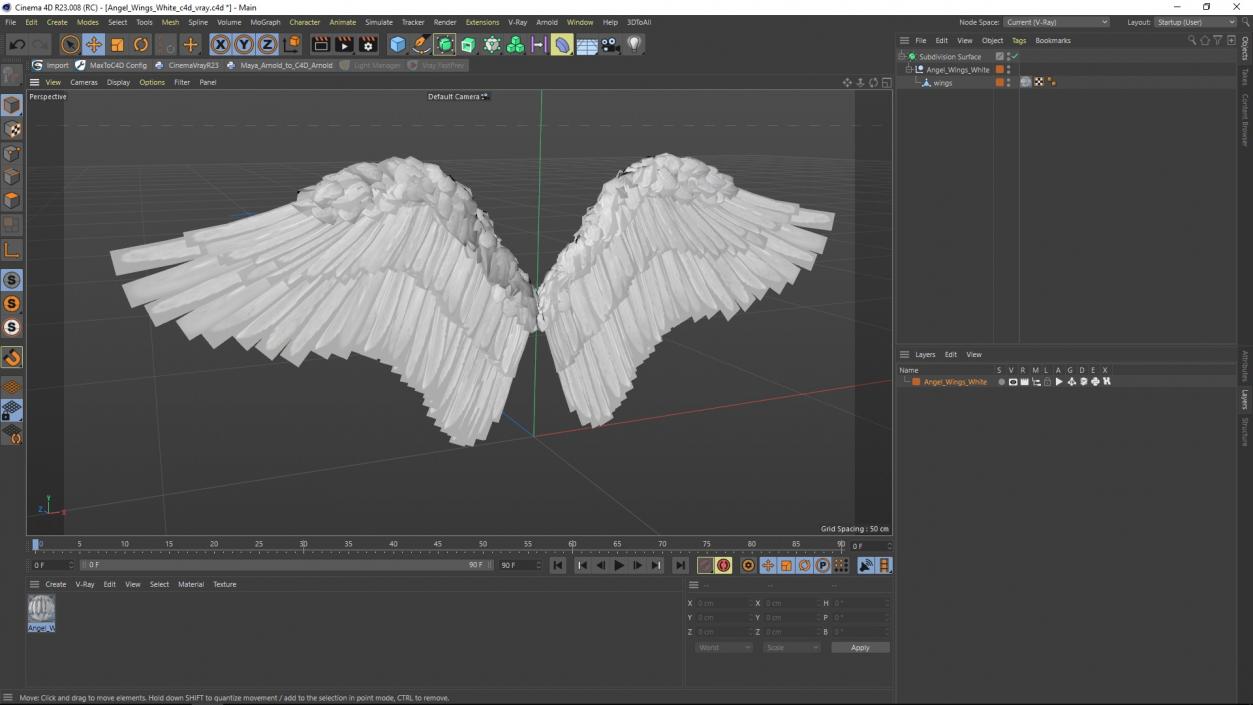 Angel Wings White 3D