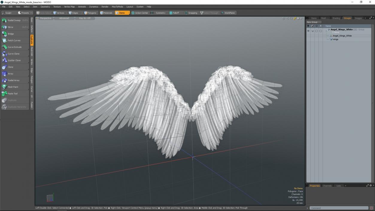 Angel Wings White 3D