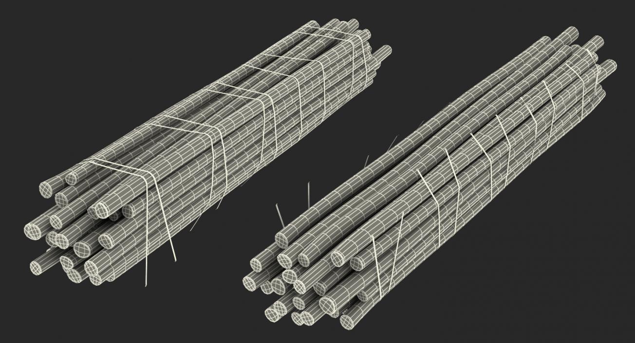 Pile of Wood Logs 3D