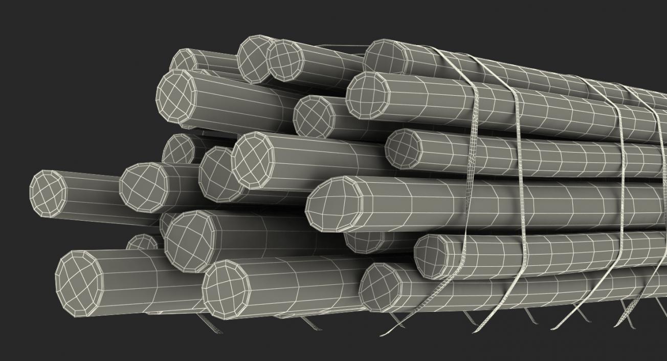 Pile of Wood Logs 3D