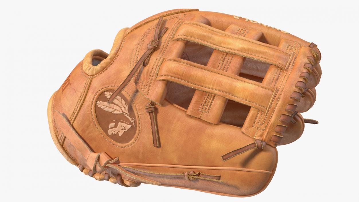 3D Outfield Pitcher Baseball Glove Shinola Fur model