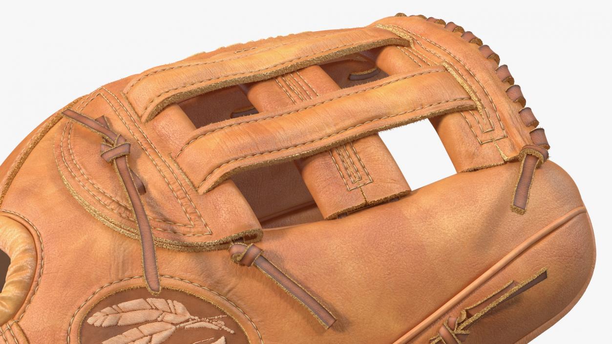 3D Outfield Pitcher Baseball Glove Shinola Fur model