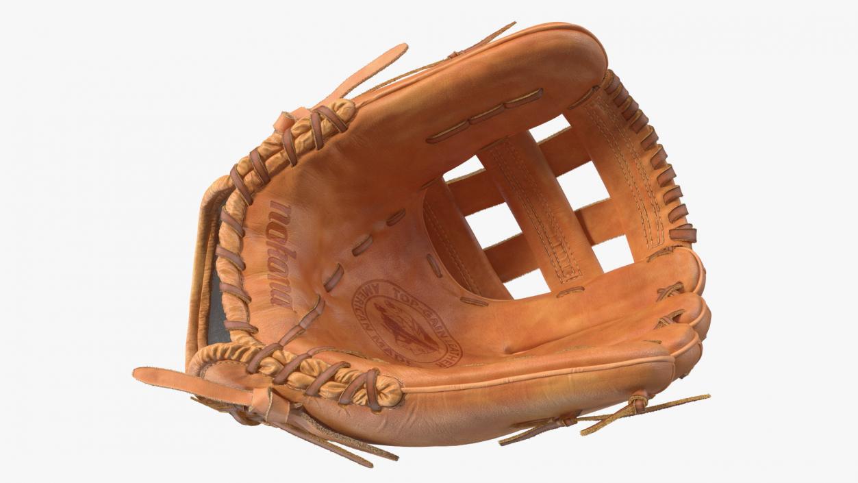 3D Outfield Pitcher Baseball Glove Shinola Fur model