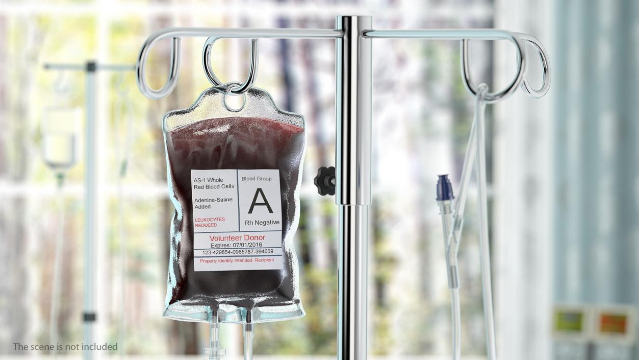 IV Blood Bag 3D