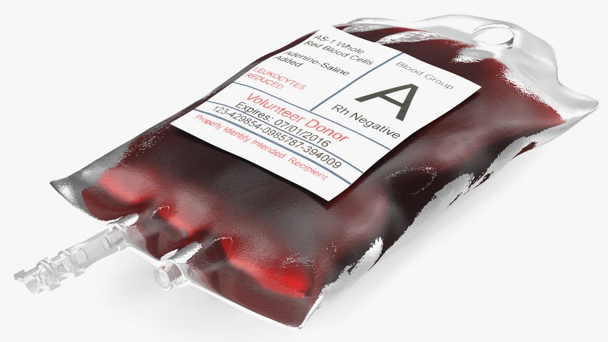 IV Blood Bag 3D