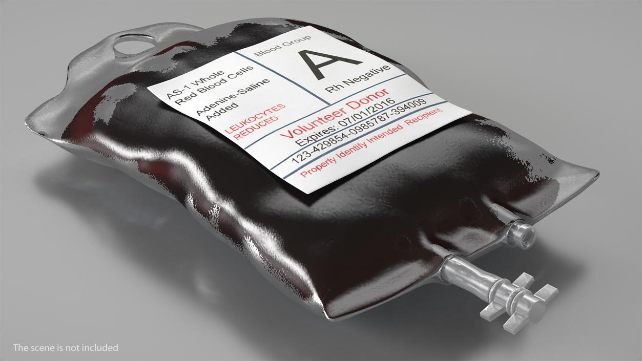 IV Blood Bag 3D