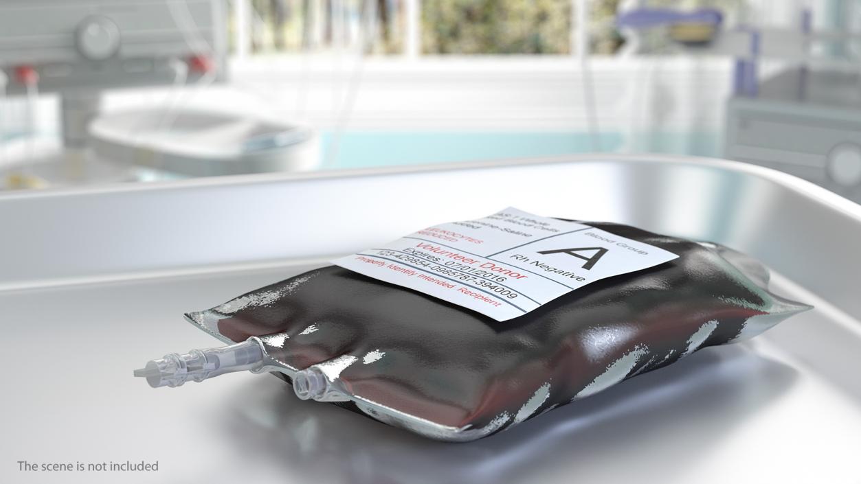 IV Blood Bag 3D