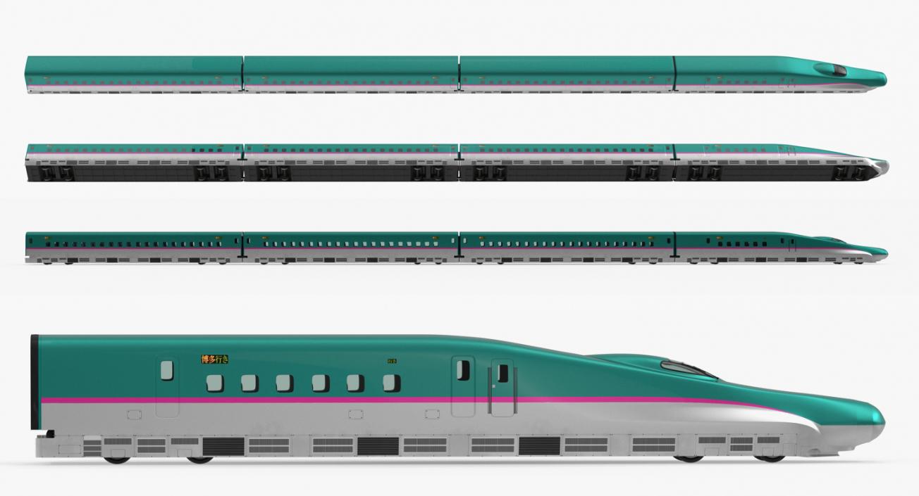 Japanese Shinkansen E5 High Speed Train 3D model