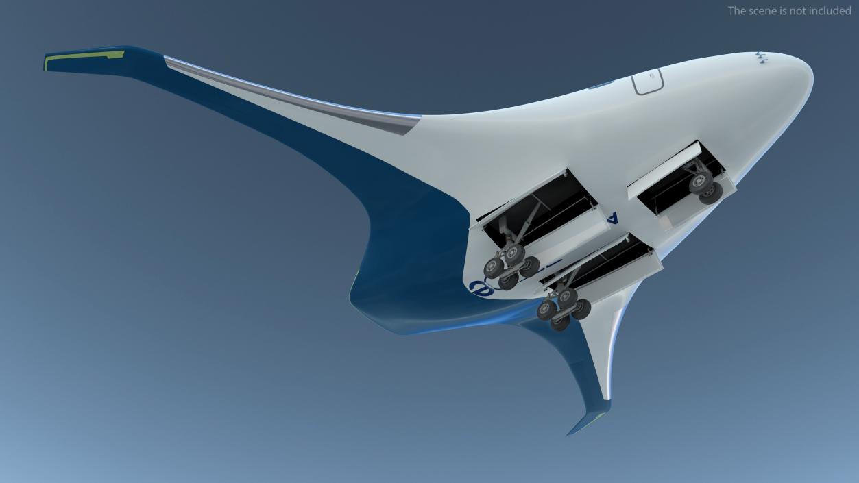 Airbus ZEROe Blended-Wing Body Rigged 3D