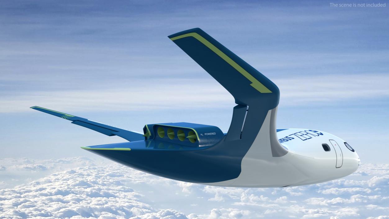 Airbus ZEROe Blended-Wing Body Rigged 3D