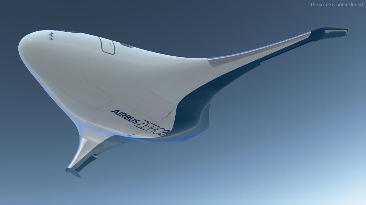 3D Airbus ZEROe Blended-Wing Body Rigged for Maya