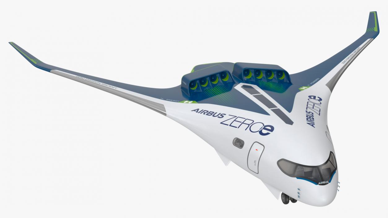 Airbus ZEROe Blended-Wing Body Rigged 3D