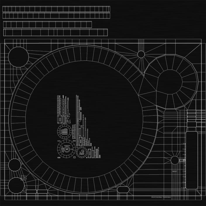 3D model Professional DJ Turntable