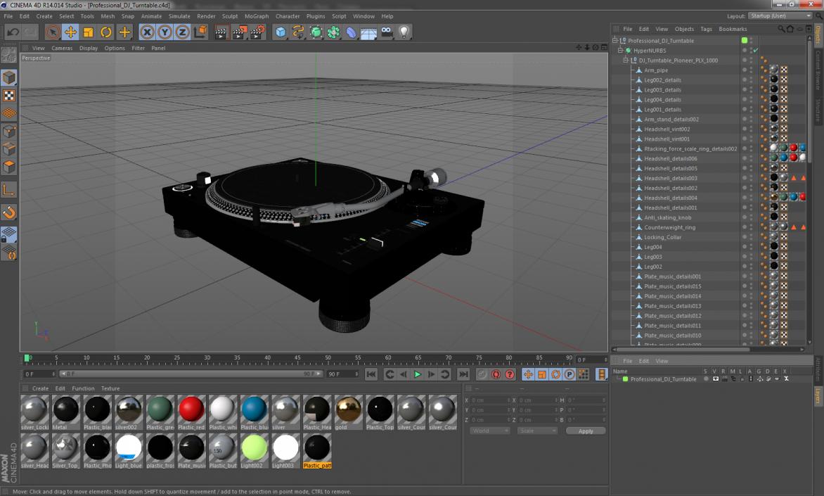 3D model Professional DJ Turntable