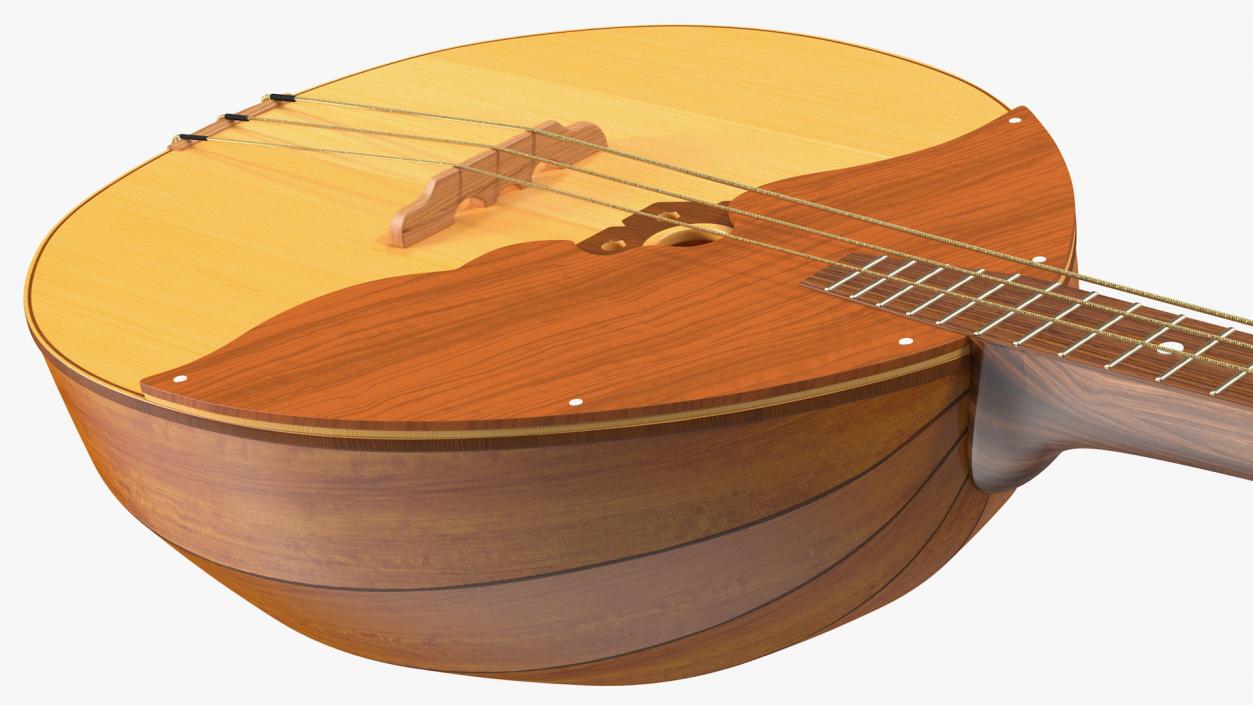 Domra Alto Three String Folk Instrument 3D model