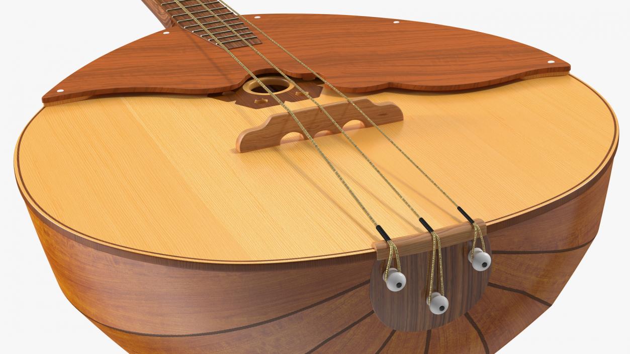 Domra Alto Three String Folk Instrument 3D model