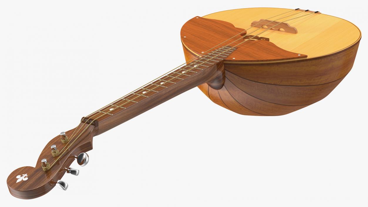 Domra Alto Three String Folk Instrument 3D model