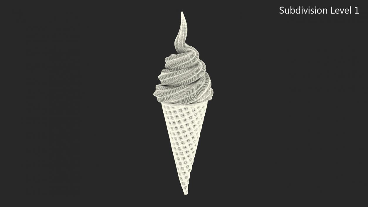 3D Animated Filling Ice Cream Cone