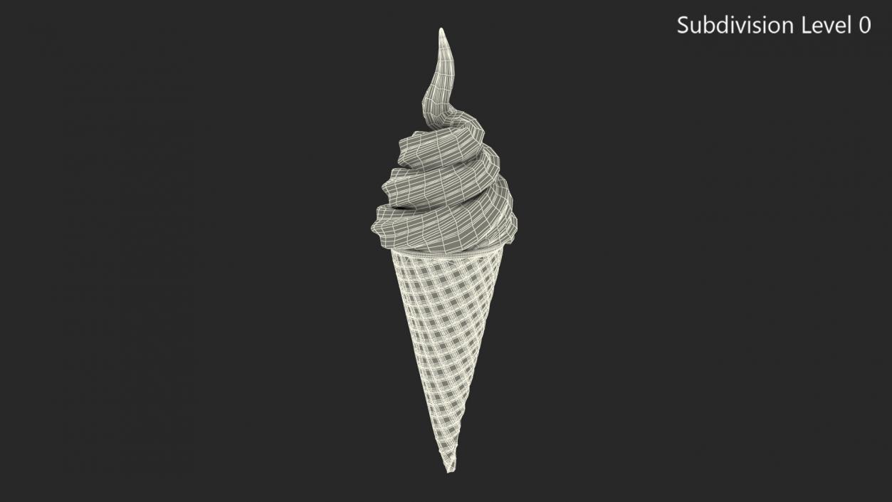 3D Animated Filling Ice Cream Cone