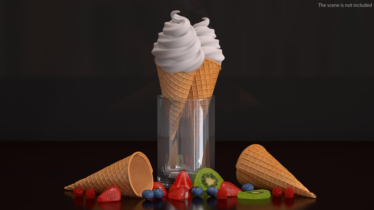 3D Animated Filling Ice Cream Cone