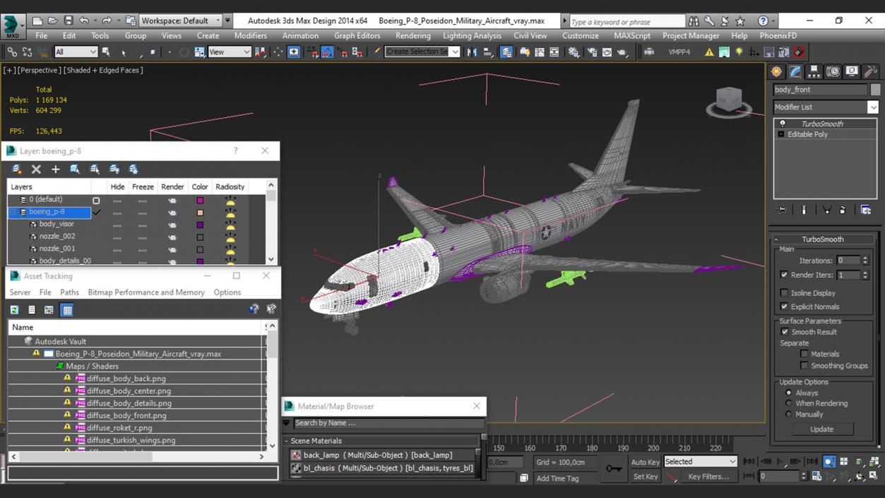 Boeing P-8 Poseidon Military Aircraft 3D