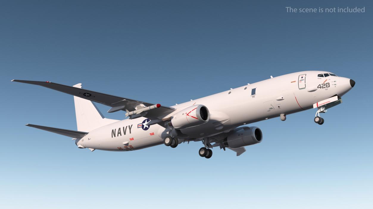 Boeing P-8 Poseidon Military Aircraft 3D