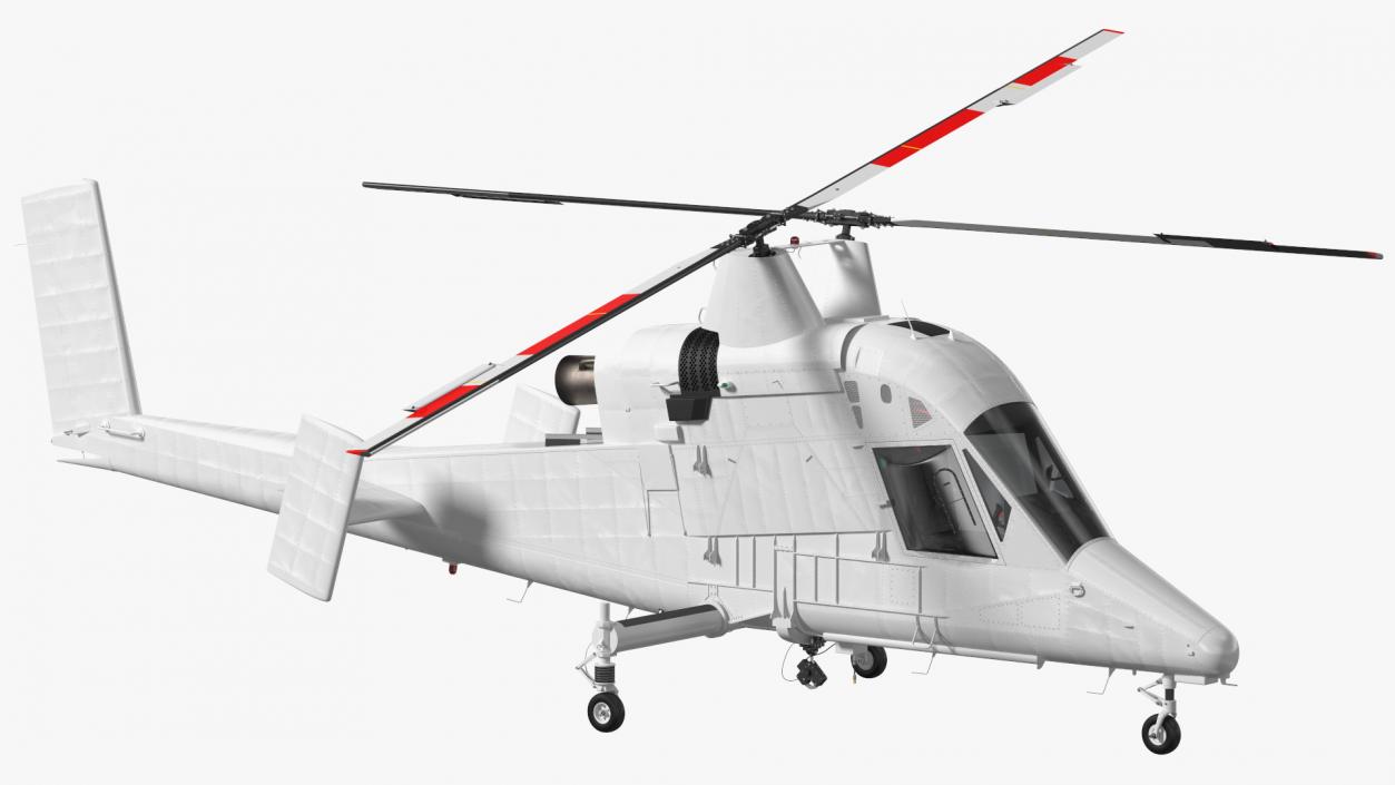 Synchropter Helicopter Rigged 3D model