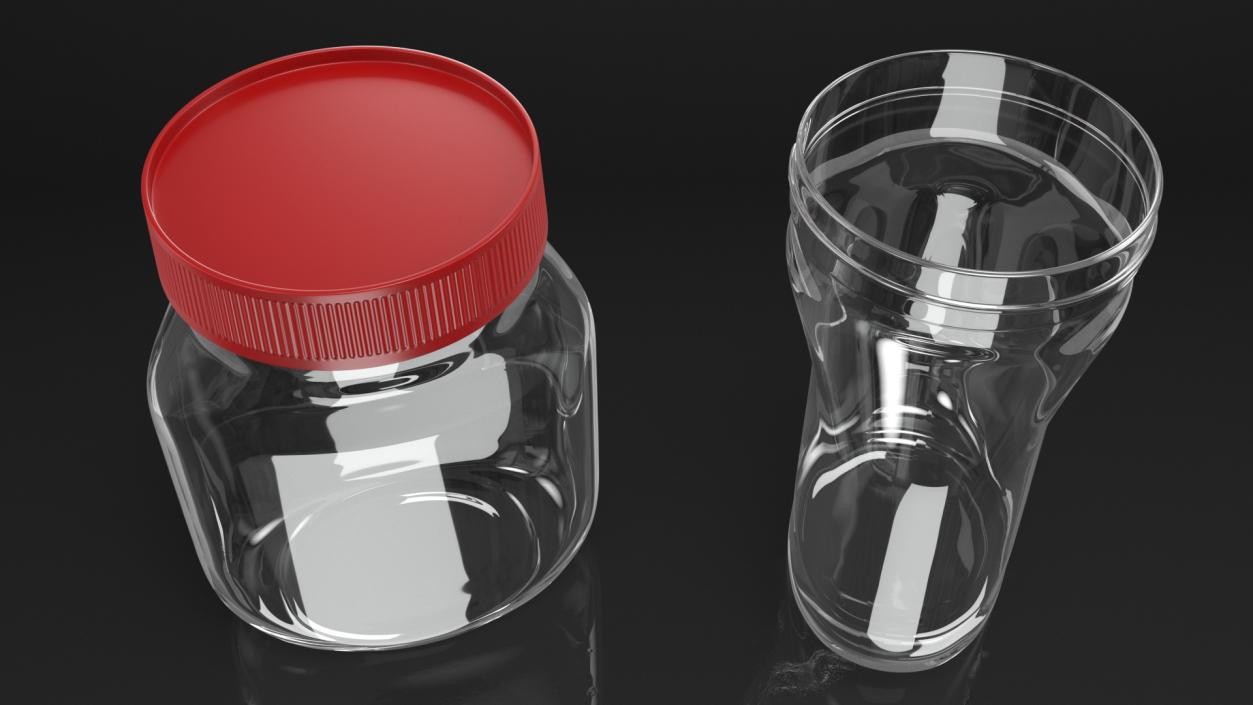 3D model Empty Glass Pot