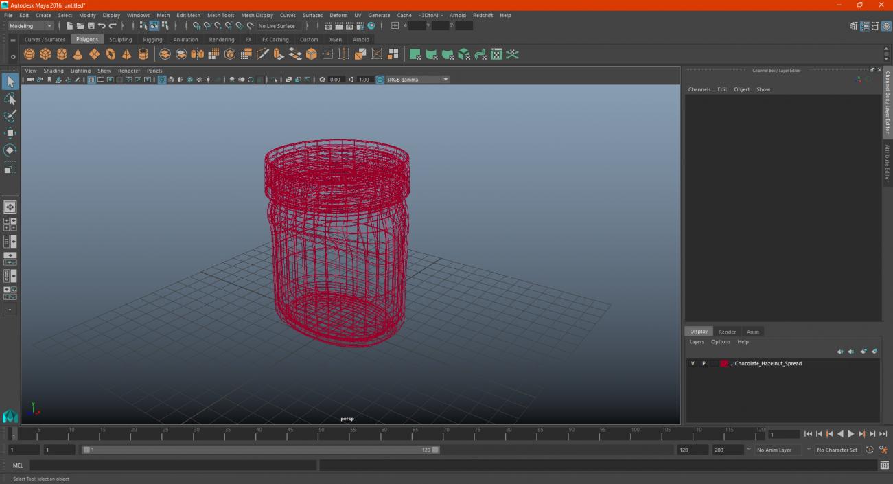 3D model Empty Glass Pot